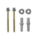 Kit Parafuso Vaso Sanitário Latonado 90mm com bucha 10mm