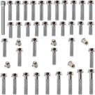 Kit parafusos cromados motor completo CRF230F 2007 a 2020 CRF230 Nacional Honda (externos)