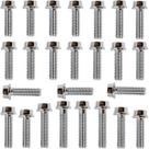 Kit parafusos cromados tampa motor lateral esquerda+direita XLX350R 1987 a 1991