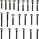 Kit parafusos inox tampa motor lateral esquerda+direita CG125 Titan ES/KSE 2000 a 2004 Honda