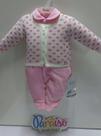Kit Paraiso Bebe Menina Macacao Plush + Cardigan Tricot 7024