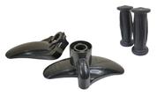 Kit Paralamas Mais Manoplas Para Bicicletas Do Aro 12 Nathor