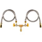 kit parede dupla saída de gás forno cooktop fogão 5 metros kit parede dupla saída de gás forno cooktop fogão 5 metros