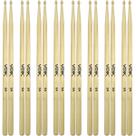 Kit Pares de Baquetas Ponta de Madeira Maple Voik 5A