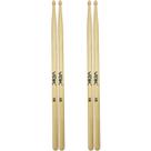 Kit Pares de Baquetas Ponta de Madeira Maple Voik 5B