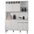 Kit Parker 130cm Cozinha Compacta com Nichos Branco Kit Parker 130cm Cozinha Compacta com Nichos Branco