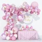 Kit Party Balloon Arch Garland, 101 unidades de macaron rosa látex Kit Party Balloon Arch Garland, 101 unidades de macaron rosa látex