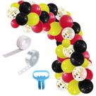 Kit Party Balloon Arch Garland, 88 unidades de látex vermelho, preto, amarelo