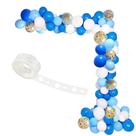 Kit Party Balloon Arch Garland, látex, confete, azul, 100 unidades