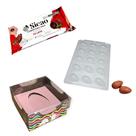 Kit Páscoa P/ 10 Ovos de 50g com Forma + Embalagem +Barra
