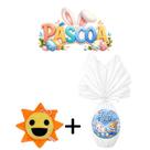 Kit Páscoa Pelúcia Sprunki 20cm + Ovo de Chocolate 250g Personagens Orang Blue Raddy Sun Durple Tunn