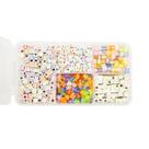 Kit Passante Letras Miçanga Alfabeto Variados 6 e 7mm 1000pçs 180g + Caixa