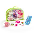Kit Passeio Acessórios Boneca Bebê reborn pequena Vinil 30cm Fralda Descartavel Chocalho Bolsa Infantil Papinha Copo suco mágico ChupetaED1 Brinquedos