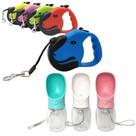 Kit Passeio Guia Retrátil 3M Longa + Garrafa Bebedouro PET Kit Passeio Guia Retrátil 3M Longa + Garrafa Bebedouro PET