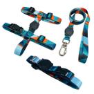 Kit Passeio Peitoral H Ajustável Coleira e Guia Resistente Para Cães Cachorros Pets Todos os Tamanhos PP P M G