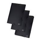 Kit Pasta Aba Elastica Oficio 20mm Linha Black Preta 3und ACP