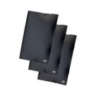 Kit Pasta Aba Elastica Oficio Linha Black Preta 3und ACP