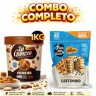 Kit Pasta De Amendoim Cookies Zero Açúcar e Pouch Leitinho com Whey