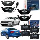 Kit Pastilha de Freio Jetta 2.0 Flex Aspirado 2011 2012 2013 2014 2015 2016 Dianteira e Traseira Bosch
