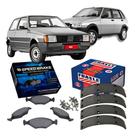 Kit pastilha lona freio fiat uno mille 90 91 9
