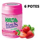 Kit Pastilha Valda Friends Morango 6 Potes de 50g