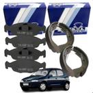 Kit Pastilhas Dianteira + Sapatas Traseira Chevrolet Celta Prisma 1.0 1.4 Kit Pastilhas Dianteira + Sapatas Traseira Chevrolet Celta Prisma 1.0 1.4