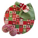 Kit Patch Natal 12 Lugares Capa Sousplat Guardanapo Anel PG