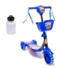 Kit Patinete Infantil Luz Som Menino Ajustável Com Squeeze Kit Patinete Infantil Luz Som Menino Ajustável Com Squeeze