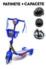 Kit Patinete Regulável Azul Segurança+ Capacete 8 9 Anos