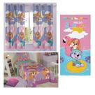 Kit Patrulha Canina Skye Jogo De Cama Cortina Toalha Lepper