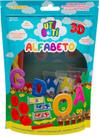 Kit Pedagógico Massinha Com Alfabeto + Moldes 3D 31 Peças