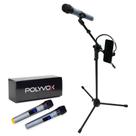 Kit Pedestais Tripé+Suporte p/ Celular+Par Microfones S/ Fio Kit Pedestais Tripé+Suporte p/ Celular+Par Microfones S/ Fio