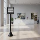 Kit Pedestal de Sinalização com Suporte para Placa de Aviso