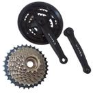 Kit Pedevela Mtb 24/34/42 Bike Catraca Roda Livre 13/32 9V