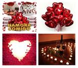 Kit Pedido Namora 600 Petalas + 20 Velas + 20 Balões + Namora Comigo