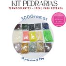 Kit Pedrarias 300g / 500g / 1000g / Strass Cristal Metal Sextavado Termocolante Várias Cores Ideal para Revenda Chap