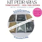 Kit Pedrarias 300g / 500g / 1000g / Strass Cristal Metal Sextavado Termocolante Várias Cores Ideal para Revenda Chap