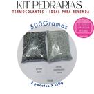 Kit Pedrarias 300g / 500g / 1000g / Strass Cristal Metal Sextavado Termocolante Várias Cores Ideal para Revenda Chap