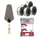 Kit Pedreiro Obra Fácil - Colher Pá Eda + 5 Linha + 5kg Cimento
