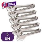 Kit Pegador Massa Serrilhado Universal 20Cm Em Aço Inoxidável Para Massa Salada Petiscos Carne Utens