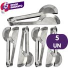 Kit Pegador Universal 20Cm Tipo Pinça Em Inox Para Salada Petiscos Frios Carne Restaurante