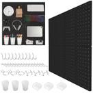 Kit Pegboard FZK 36 unidades com 4 pegboard pretos e acessórios