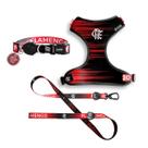 Kit Peitoral Air, Coleira Com Tag, Guia Para Cães Flamengo Tamanho P