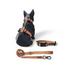 Kit Peitoral H antipuxão para cachorros com Coleira e Guia Terracota Kit Peitoral H antipuxão para cachorros com Coleira e Guia Terracota