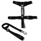 Kit Peitoral H + Guia Best Friends Fabrica Pet Preto
