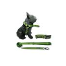 Kit Peitoral Y Antipuxão para cachorros com Coleira e Guia Verde Militar Kit Peitoral Y Antipuxão para cachorros com Coleira e Guia Verde Militar