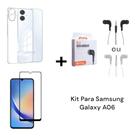 Kit Película 3D + Capa Anti Impacto + Fone De Ouvido Com Fio Para Samsung Galaxy A06 Kit Película 3D + Capa Anti Impacto + Fone De Ouvido Com Fio Para Samsung Galaxy A06