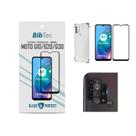 Kit Película 3D + Capa Transparente + Película de Câmera para Motorola MOTO G10/G20/G30