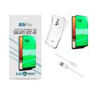 Kit Película 9D Cerâmica + Capa Transparente + Cabo USB Tipo C Samsung Galaxy A32 4G