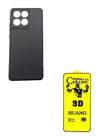 Kit Película Cerâmica Fosca 9D Moto Edge 60 + Case Silicone Aveludada Cinza